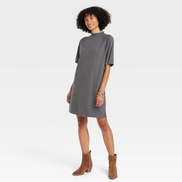 NWT - Universal Thread - Elbow Sleeve Knit T-Shirt Dress - Picture 1 of 6